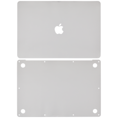 2in1 (Top and Bottom) Skin Compatible For MacBook Air 13" Retina (A1932 / Late 2018 / Early 2019) (Silver)