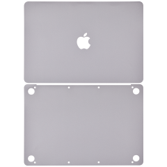 2in1 (Top and Bottom) Skin Compatible For MacBook Retina 12" (A1534 / Early 2015 / Early 2016 / Mid 2017) (Space Gray)