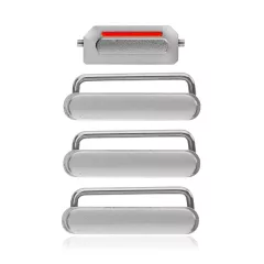 Hard Buttons (Power / Volume / Switch) Compatible For iPhone 6 / 6 Plus (Silver)