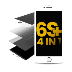 4 in 1 (Front Glass + Frame + Polarizer + OCA Pre-Installed) For iPhone 6S Plus (2 Pack) (White)