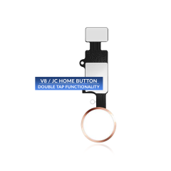Home Button Solution with Flex Compatible For iPhone 7 / 7 Plus / 8 / 8 Plus (Rose Gold) (Version 8 Taptic Click Functionality Added / JC) (No Bluetooth Required)