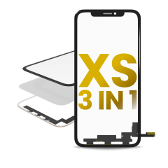 3in1 With Frame Included (Short Flex Digitizer + Front Glass + OCA Preinstalled) Compatible For iPhone XS