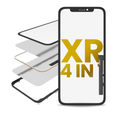 Glass With Digitizer Flex (No OCA) & Frame Pre-Installed Compatible For iPhone XR (Premium Quality / 4in1) (Pack of 2)