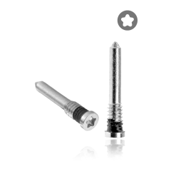 Bottom Screws Compatible For iPhone X to 12 Pro Max (Silver) (100 Pack)