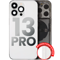Back Housing W/ Small Components Pre-Installed Compatible For iPhone 13 Pro (International Version) (Used OEM Pull: Grade A) (Silver)