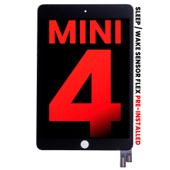 LCD Assembly With Digitizer Compatible For iPad Mini 4 (Sleep / Wake Sensor Flex Pre-Installed) (Aftermarket Plus) (Black)