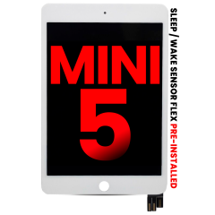 LCD Assembly With Digitizer Compatible For iPad Mini 5 (Sleep / Wake Sensor Flex Pre-Installed) (Aftermarket Plus) (White)