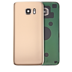 Back Cover Glass With Camera Lens Compatible For Samsung Galaxy S7 Edge (Gold) (Service Pack)