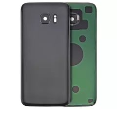 Back Cover Glass With Camera Lens Compatible For Samsung Galaxy S7 Edge (Black) (Service Pack)
