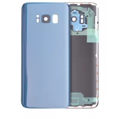 Back Cover Glass With Camera Lens Compatible For Samsung Galaxy S8 (Coral Blue) (Service Pack)