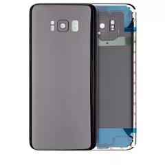Back Cover Glass With Camera Lens Compatible For Samsung Galaxy S8 Plus (Midnight Black) (Service Pack)