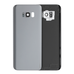 Back Cover Glass With Camera Lens Compatible For Samsung Galaxy S8 Plus (Service Pack) (Arctic Silver)