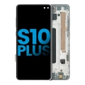 LCD Assembly With Frame (Without Finger Print Sensor) Compatible For Samsung Galaxy S10 Plus (Aftermarket Plus: TFT) (Prism / Ceramic Black)