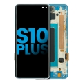LCD Assembly With Frame (Without Finger Print Sensor) Compatible For Samsung Galaxy S10 Plus (Aftermarket Plus: TFT) (Prism Blue)