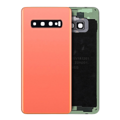 Back cover Glass With Camera Lens Compatible For Samsung Galaxy S10 (Service Pack) (Flamingo Pink)