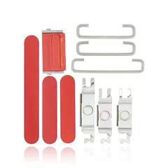 Hard Buttons (Power / Volume / Switch) Compatible For iPhone 12 Mini (Red)