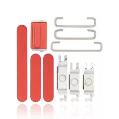 Hard Buttons (Power / Volume / Switch) Compatible For iPhone 12 (Red)