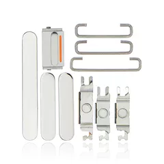 Hard Buttons (Power / Volume / Switch) Compatible For iPhone 13 Pro / 13 Pro Max (Silver)