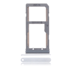 Dual Sim Card Tray Compatible For Samsung Galaxy S7 Edge (Silver)