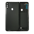 Back Cover Glass With Camera Lens Compatible Samsung Galaxy A11 (A115 / 2020) (Black) (Service Pack)