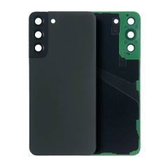 Back Cover Glass With Camera Lens Compatible Samsung Galaxy S22 Plus (Service Pack) (Phantom Black)