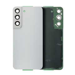 Back Cover Glass With Camera Lens Compatible Samsung Galaxy S22 Plus (Service Pack) (White)