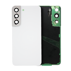 Back Cover Glass With Camera Lens Compatible Samsung Galaxy S22 5G (Service Pack) (White)