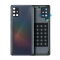 Back Cover Glass With Camera Lens Compatible Samsung Galaxy A51 5G (A516 / 2020) (Service Pack) (Prism Cube Black)