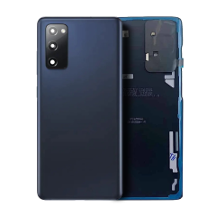 Back Cover Glass With Camera Lens Compatible For Samsung Galaxy S20 FE (Service Pack) (Cloud Navy)