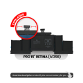 Battery (A1618) Compatible For MacBook Pro 15" Retina (A1398 / Mid 2015)