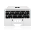 Top Case With Keyboard Compatible For MacBook Pro 13" W/ Touch Bar (A1706 / Late 2016 / Mid 2017) (UK English) (Silver) (Used OEM Pull: Grade A)