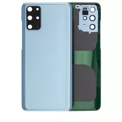 Back Cover Glass With Camera Lens Compatible For Samsung Galaxy S20 Plus (No Logo) (Aftermarket Plus) (Cloud Blue)