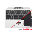 Top Case Assembly With Battery And Keyboard Compatible For MacBook Air 13" Retina (A1932 / Late 2018 / Early 2019 / Mid 2019) (US English) (Used OEM Pull: Grade A) (Silver)