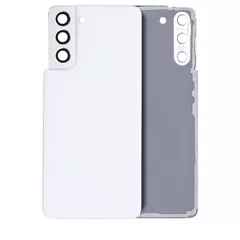 Back Cover Glass With Camera Lens Compatible For Samsung Galaxy S21 5G (Service Pack) (Phantom White)