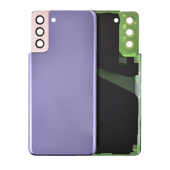 Back Cover Glass With Camera Lens Compatible For Samsung Galaxy S21 5G (Service Pack) (Phantom Violet)