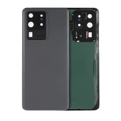 Back Cover Glass With Camera Lens Compatible For Samsung Galaxy S20 Ultra (Service Pack) (Cosmic Gray)