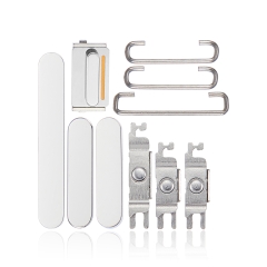 Hard Buttons (Power / Volume / Switch) Compatible For iPhone 14 Pro / 14 Pro Max (Silver)