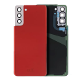 Back Cover With Adhesive Compatible For Samsung Galaxy S21 Plus 5G (Phantom Red)