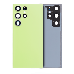 Back Cover Glass With Camera Lens Compatible For Samsung Galaxy S23 Ultra 5G (No Logo) (Aftermarket Plus) (Lime)