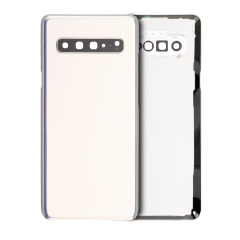 Back Cover With Camera Lens Compatible For Samsung Galaxy S10 5G (Service Pack) (Crown Silver)