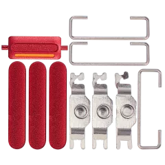 Hard Buttons (Power / Volume / Switch) Compatible For iPhone SE (2022) (Red)