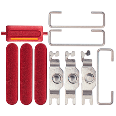 Hard Buttons (Power / Volume / Switch) Compatible For iPhone SE (2020) (Red)