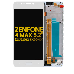 LCD Assembly With frame Compatible For Asus ZenFone 4 Max 5.2" (ZC520KL / X00HD) (Refurbished) (White)