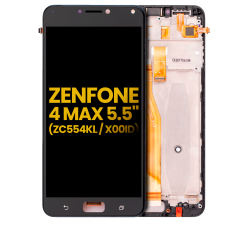 LCD Assembly With frame Compatible For Asus ZenFone 4 Max 5.5" (ZC554KL / X00ID) (Refurbished) (Black)