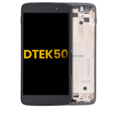 LCD Assembly With Frame Compatible For BlackBerry DTEK50 (Refurbished) (Black)