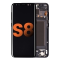 OLED Assembly With Frame Compatible For Samsung Galaxy S8 (Blemish: Grade D) (Midnight Black)