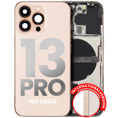Back Housing W/ Small Components Pre-Installed Compatible For iPhone 13 Pro (No Logo) (Aftermarket Plus) (International Version) (Gold)