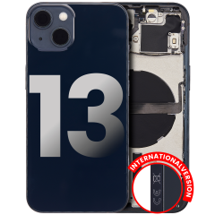 Back Housing W/ Small Components Pre-Installed Compatible For iPhone 13 (International Version) (Used OEM Pull: Grade B) (Midnight)