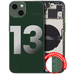 Back Housing W/ Small Components Pre-Installed Compatible For iPhone 13 (International Version) (Used OEM Pull: Grade B) (Green)
