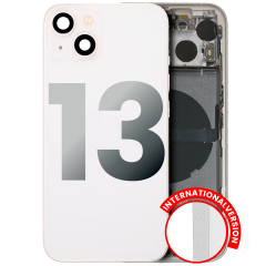 Back Housing W/ Small Components Pre-Installed Compatible For iPhone 13 (International Version) (Used OEM Pull: Grade C) (Starlight)